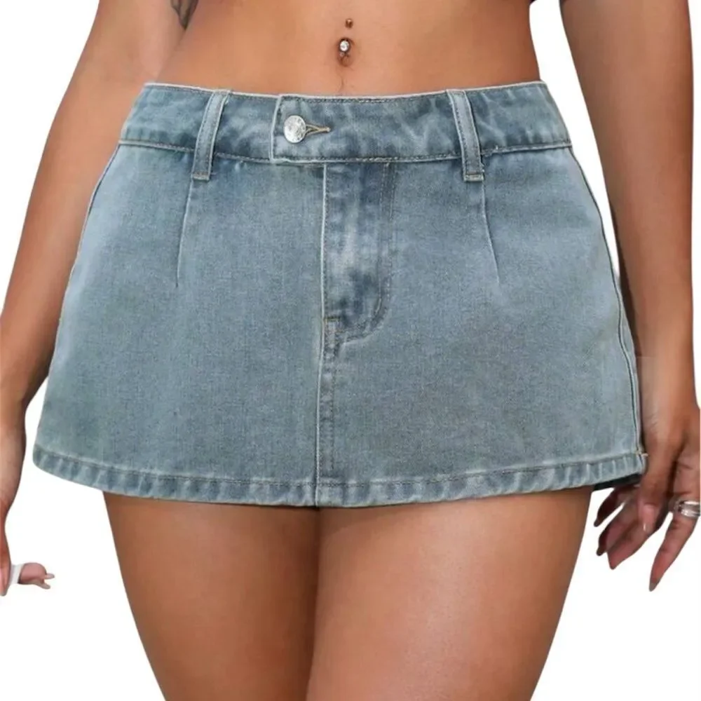SHEIN EZwear low waist Denim mini Women's Skirt. Size XS. NWOT
